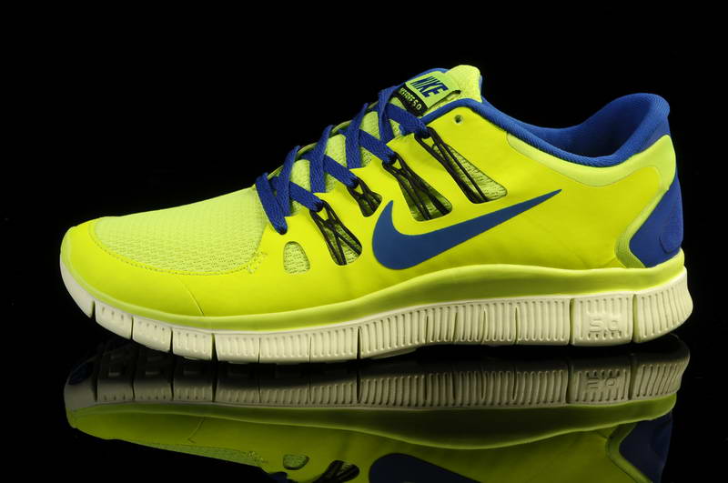 Nike Free Run 5.0 V2 Mens Running Shoes New Breathable Olive Blue (5)